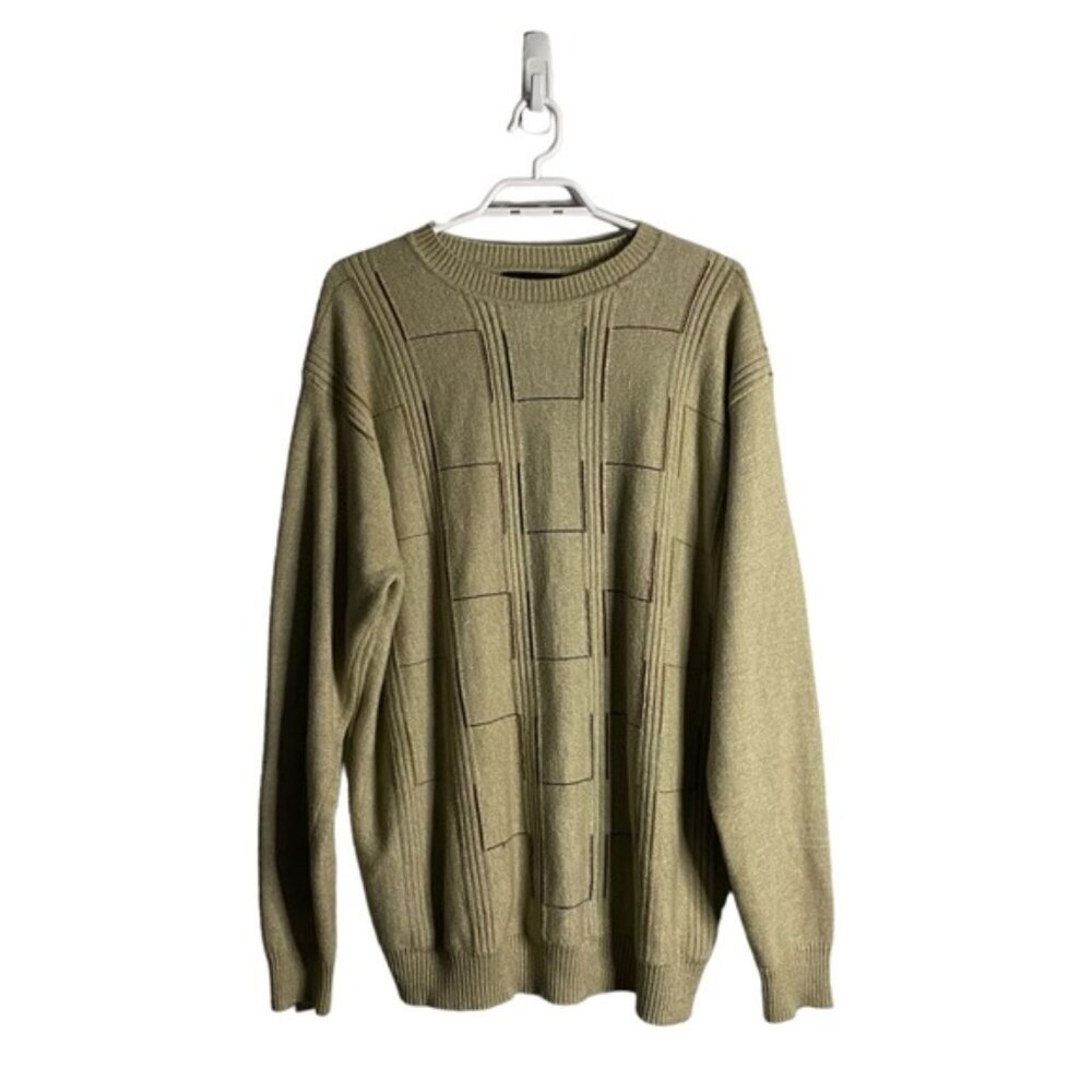 Britches Classic Sport Men's Tan Pattern Crewneck Sweater